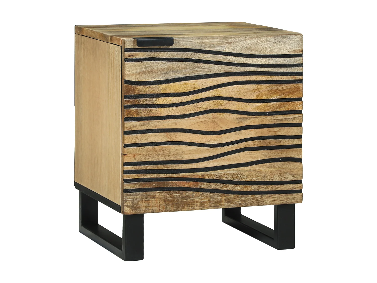 Bruine en zwarte nachtkastjes 40 x 33,5 x 46 cm