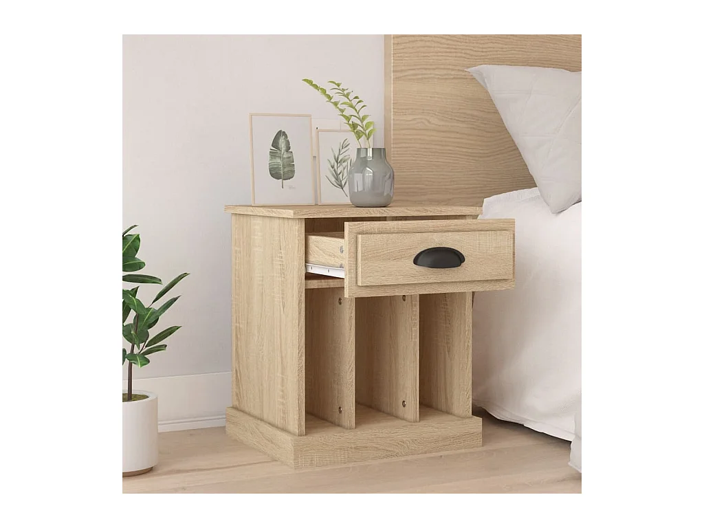 Tables de chevet 2 pcs chêne sonoma 43x36x50 cm