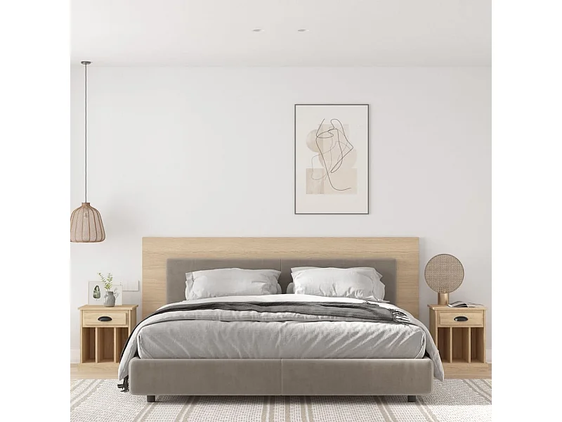 Comodini 2 pezzi rovere sonoma 43x36x50 cm