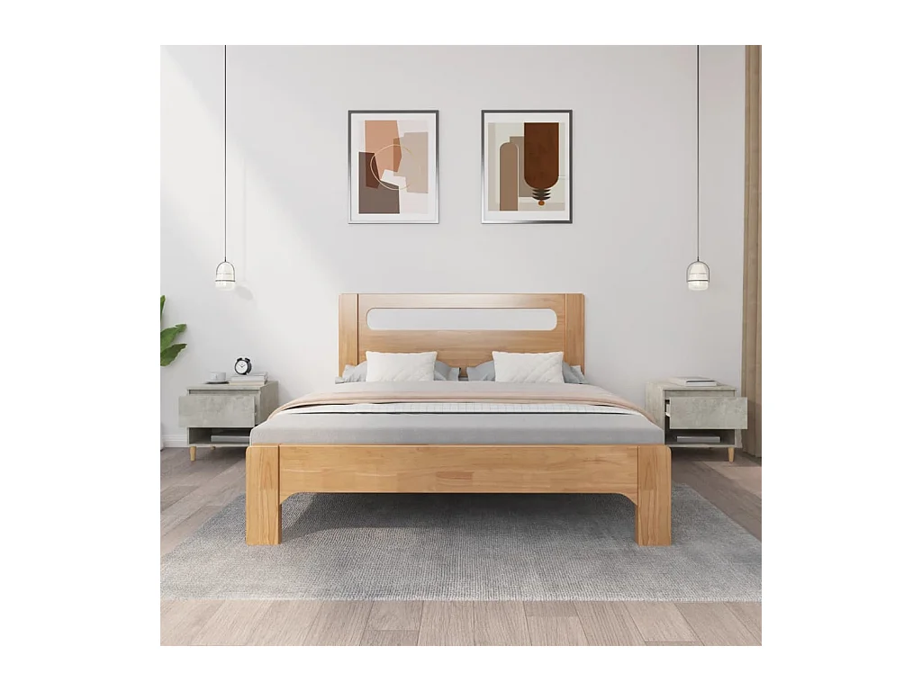 Tables de chevet 2 pcs Gris béton 50x46x50 cm Bois d’ingénierie