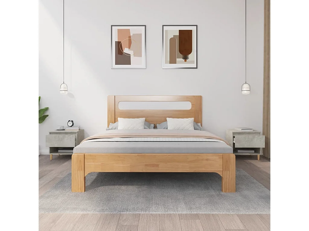 Mesitas de noche 2 uds Gris hormigón 50x46x50 cm Madera de ingeniería