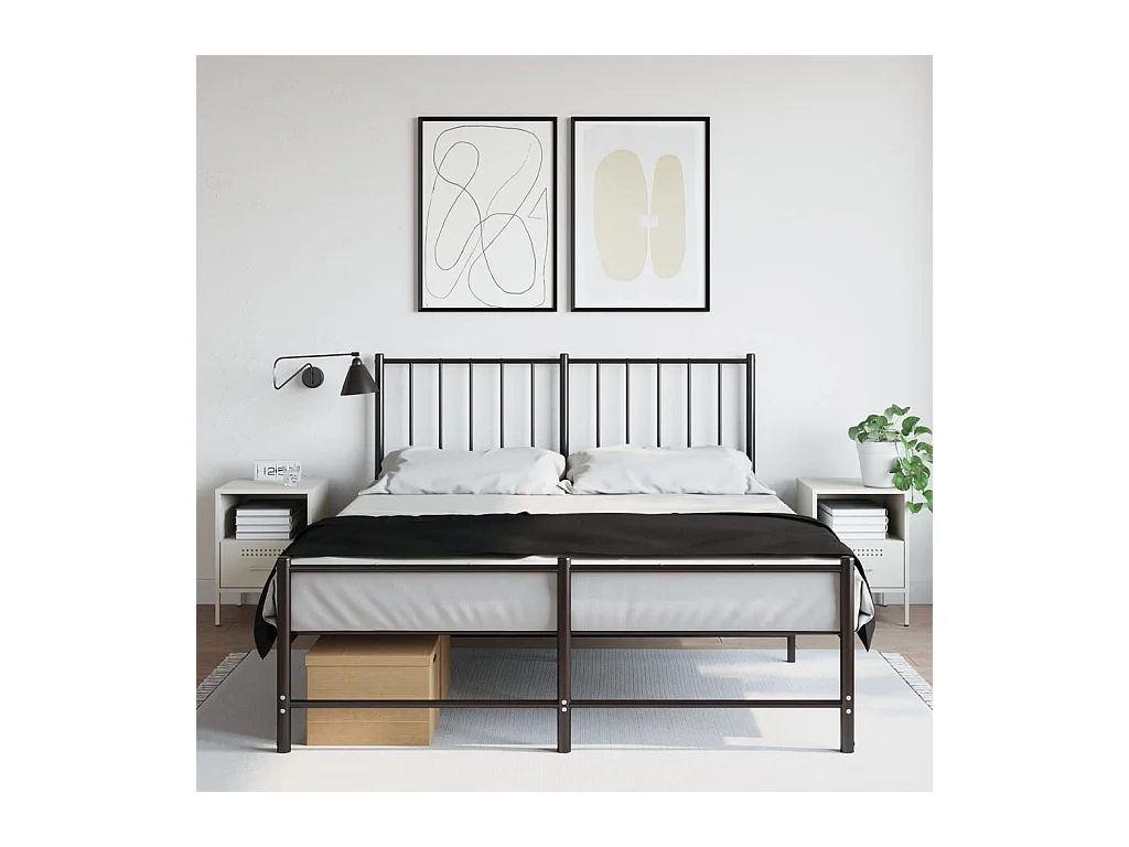 Tables de chevet 2 pcs blanc 36x39x50,5 cm acier