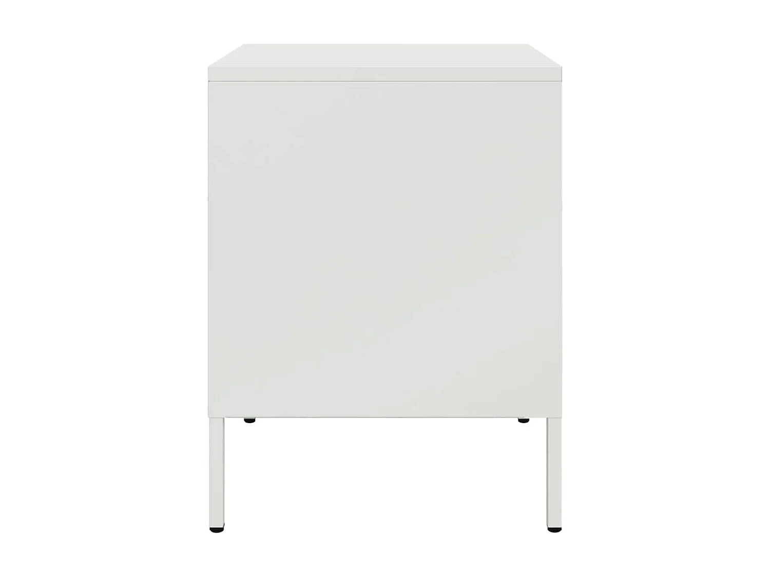 Tables de chevet 2 pcs blanc 36x39x50,5 cm acier