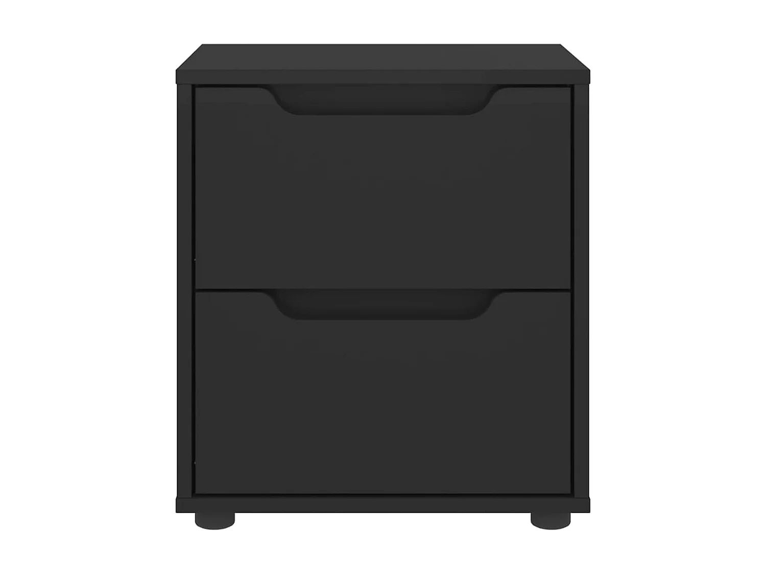 Table de chevet VISNES noir 45x40x50 cm bois d'ingénierie