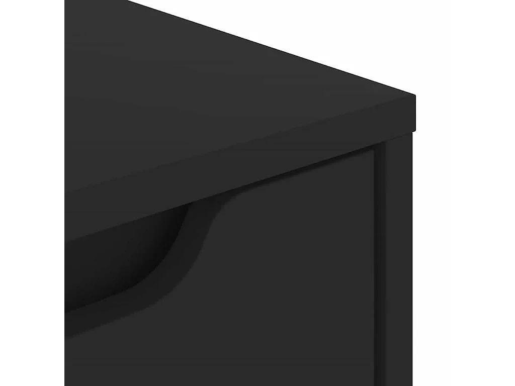 Table de chevet VISNES noir 45x40x50 cm bois d'ingénierie