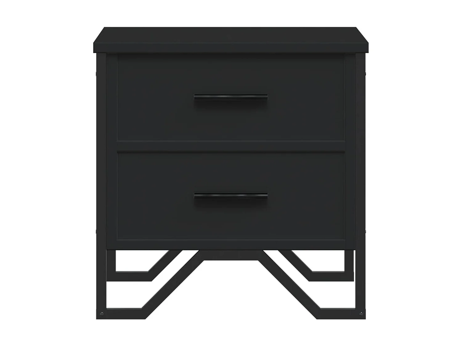 Table de chevet noir 40x41x40 cm bois d’ingénierie