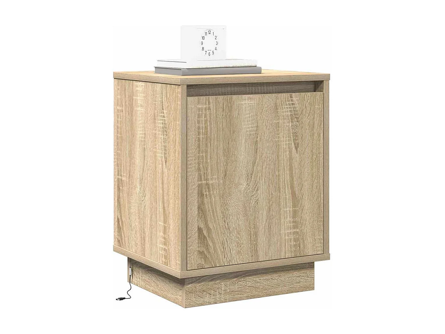 Nachttisch mit LED-Leuchten Sonoma Eiche 39x34,5x50 cm