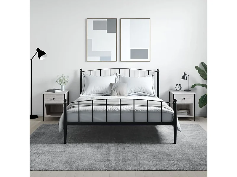 Mesitas de noche 2 piezas gris sonoma 40x42x50cm madera de ingeniería