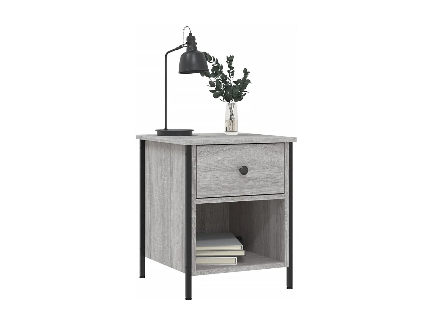 Comodini 2 pezzi grigio sonoma 40x42x50cm in legno ingegnerizzato