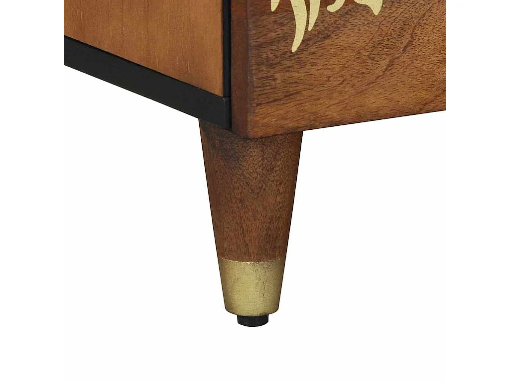 Vasque de chevet 2 pcs 40x33,5x46 cm en bois de manguier