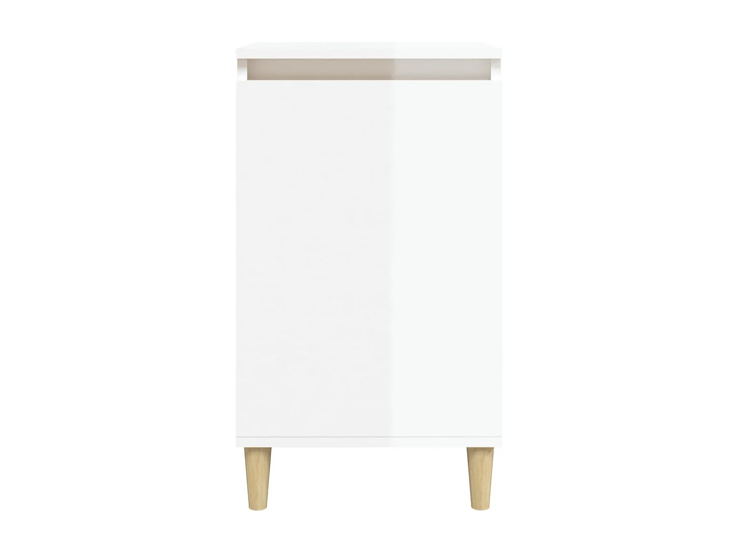 Comodino bianco lucido 40x35x70 cm in legno ingegnerizzato