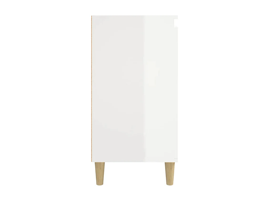 Comodino bianco lucido 40x35x70 cm in legno ingegnerizzato