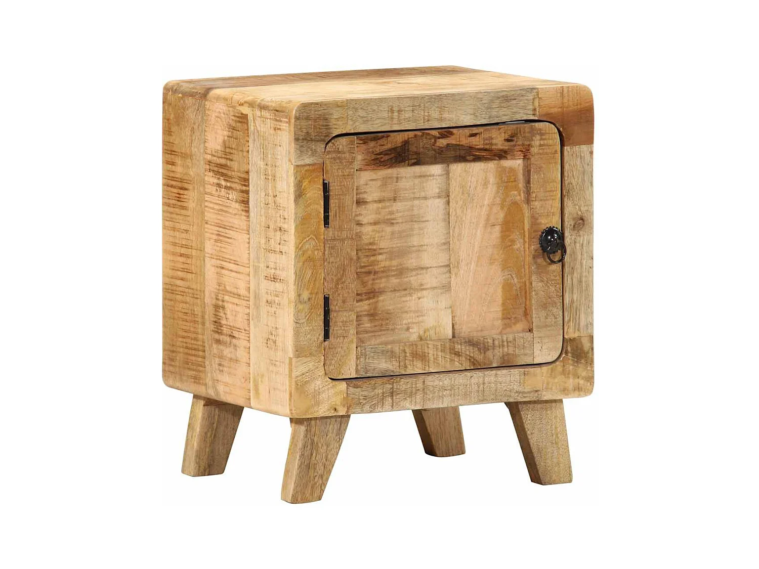 Table de chevet 2 pcs 40x32x46 cm bois massif de manguier brut