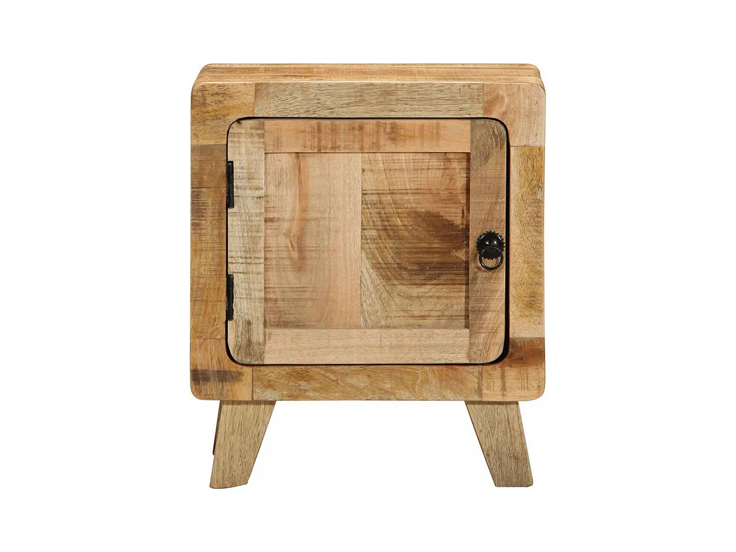 Table de chevet 2 pcs 40x32x46 cm bois massif de manguier brut