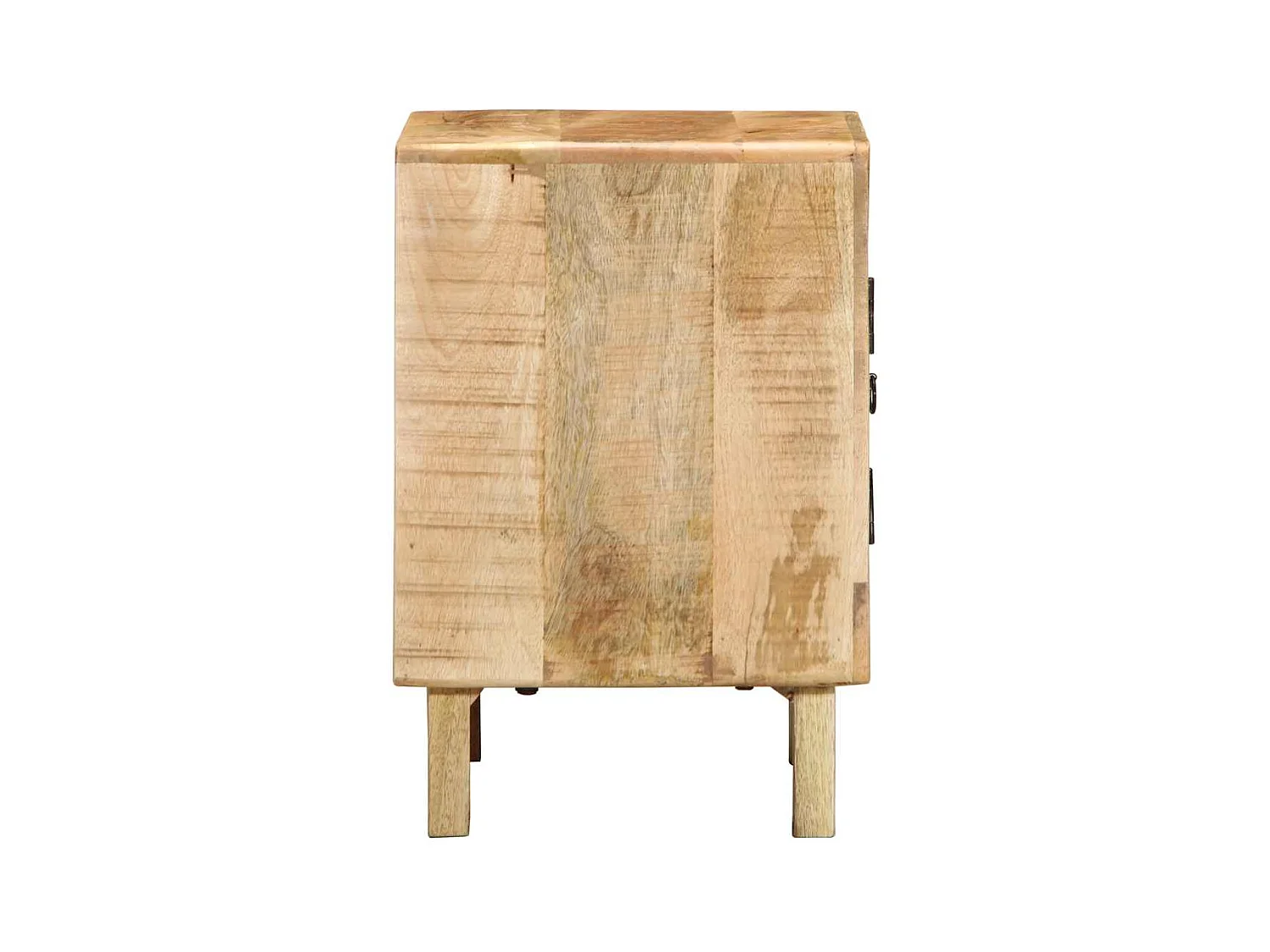 Table de chevet 2 pcs 40x32x46 cm bois massif de manguier brut