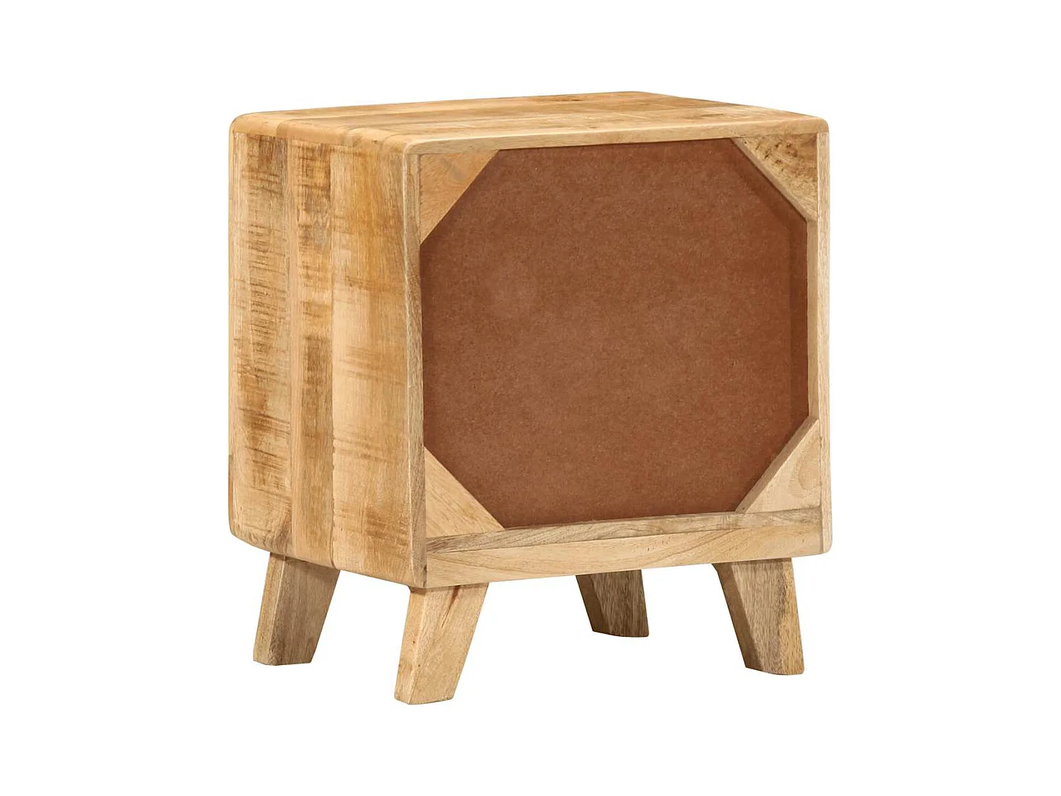 Table de chevet 2 pcs 40x32x46 cm bois massif de manguier brut