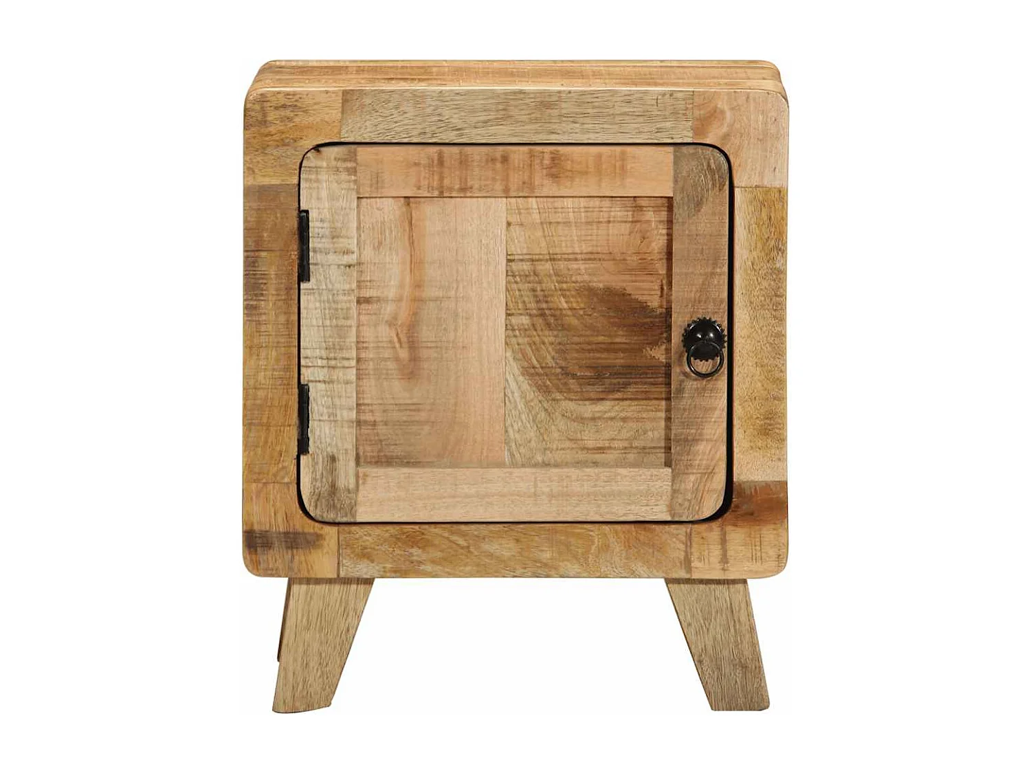 Nachtkastje 2 stuks 40x32x46 cm massief ruw mangohout