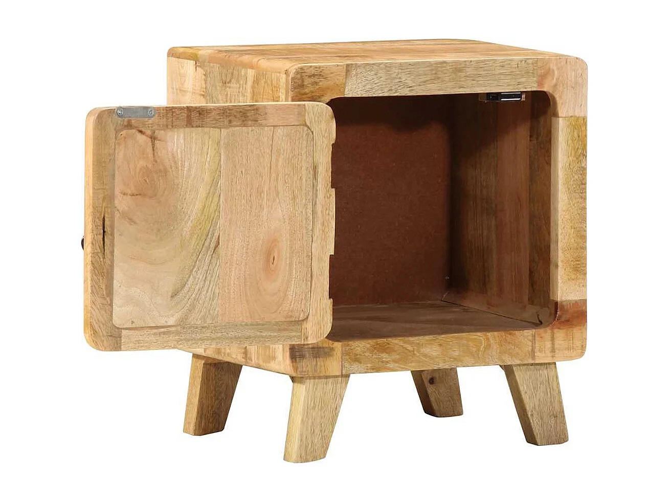 Nachtkastje 2 stuks 40x32x46 cm massief ruw mangohout