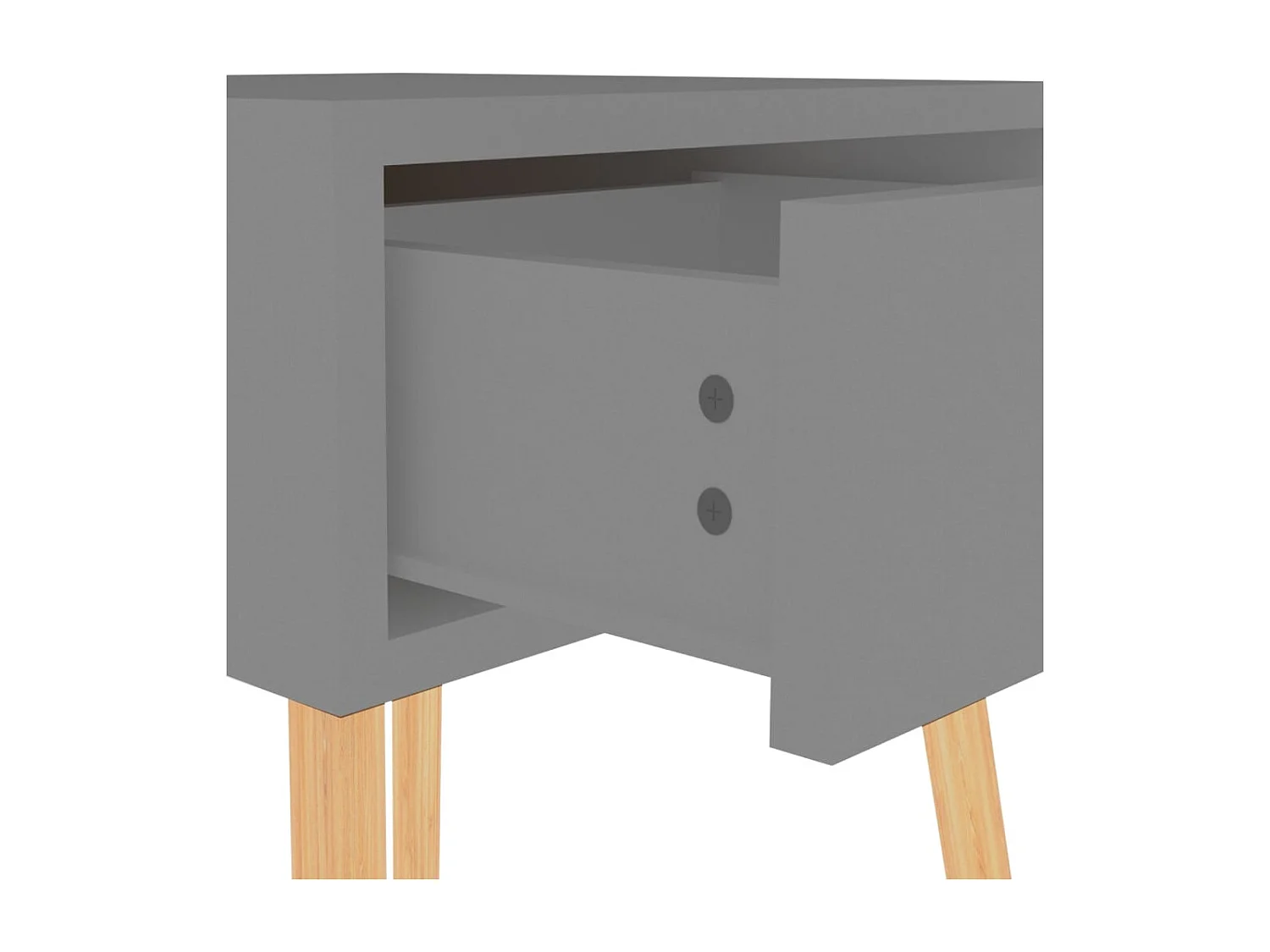 Comodini 2 pz Grigio 40x40x56 cm Legno ingegnerizzato