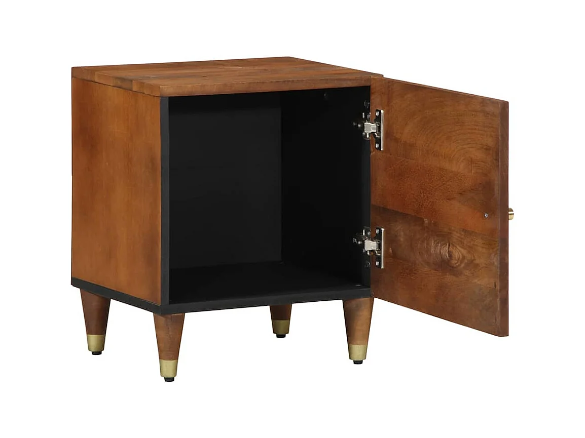 Table de chevet 40x33x46 cm en bois solide de mangue