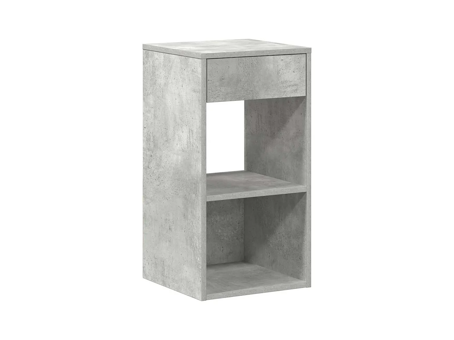 Tables de chevet avec tiroir 2 pcs gris béton 35x34x66,5 cm