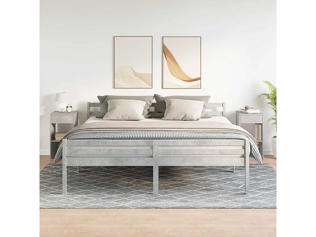 Nachtkastjes met lade 2 stuks betongrijs 35x34x66,5 cm