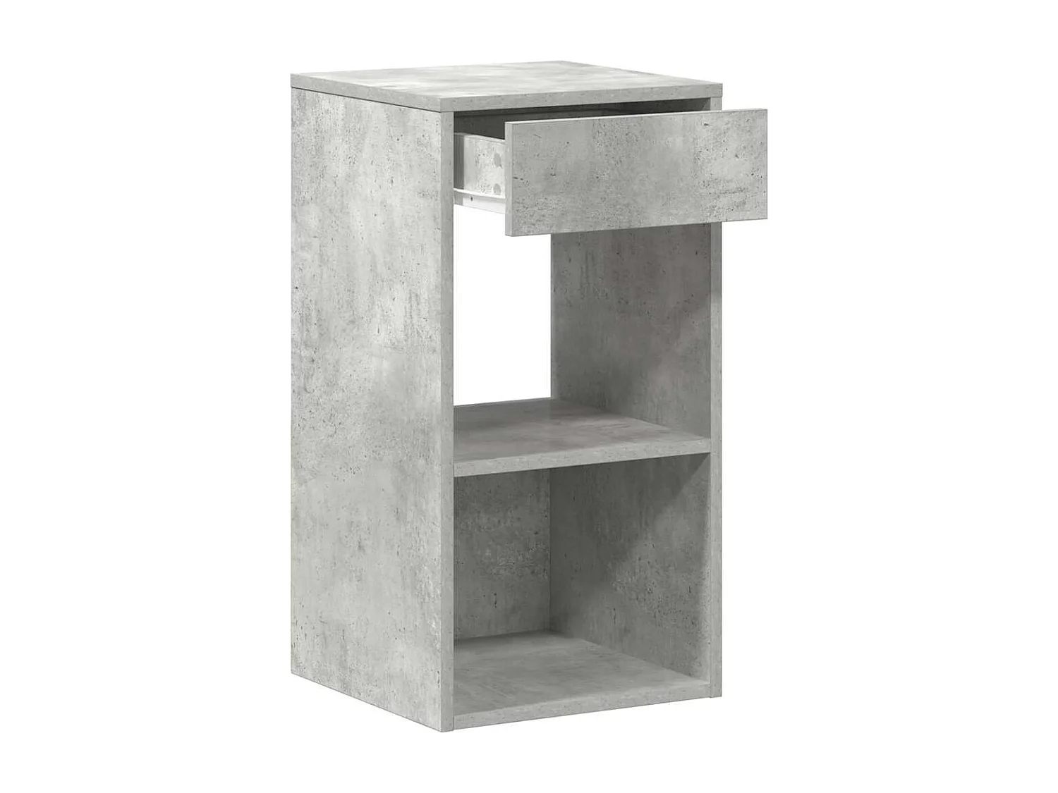 Nachtkastjes met lade 2 stuks betongrijs 35x34x66,5 cm