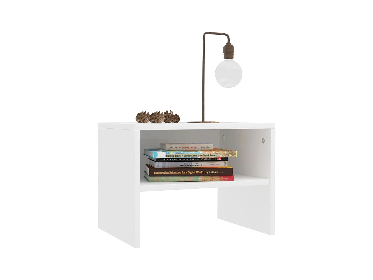 Nachttisch Weiß 40x30x30 cm Holzwerkstoff