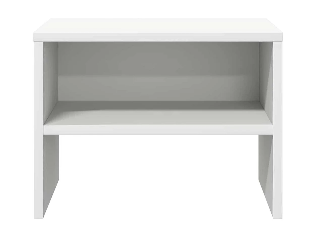 Mesita de noche Blanca 40x30x30 cm Madera de ingeniería