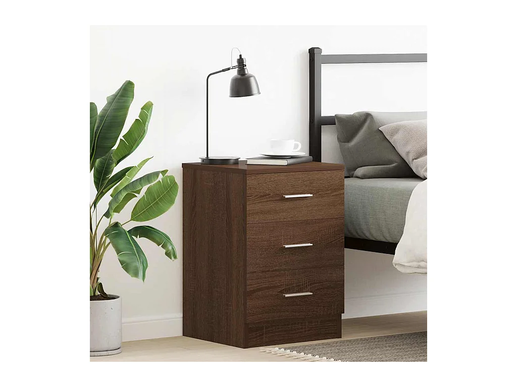 Table de chevet Chêne marron 38x35x56 cm Bois d'ingénierie