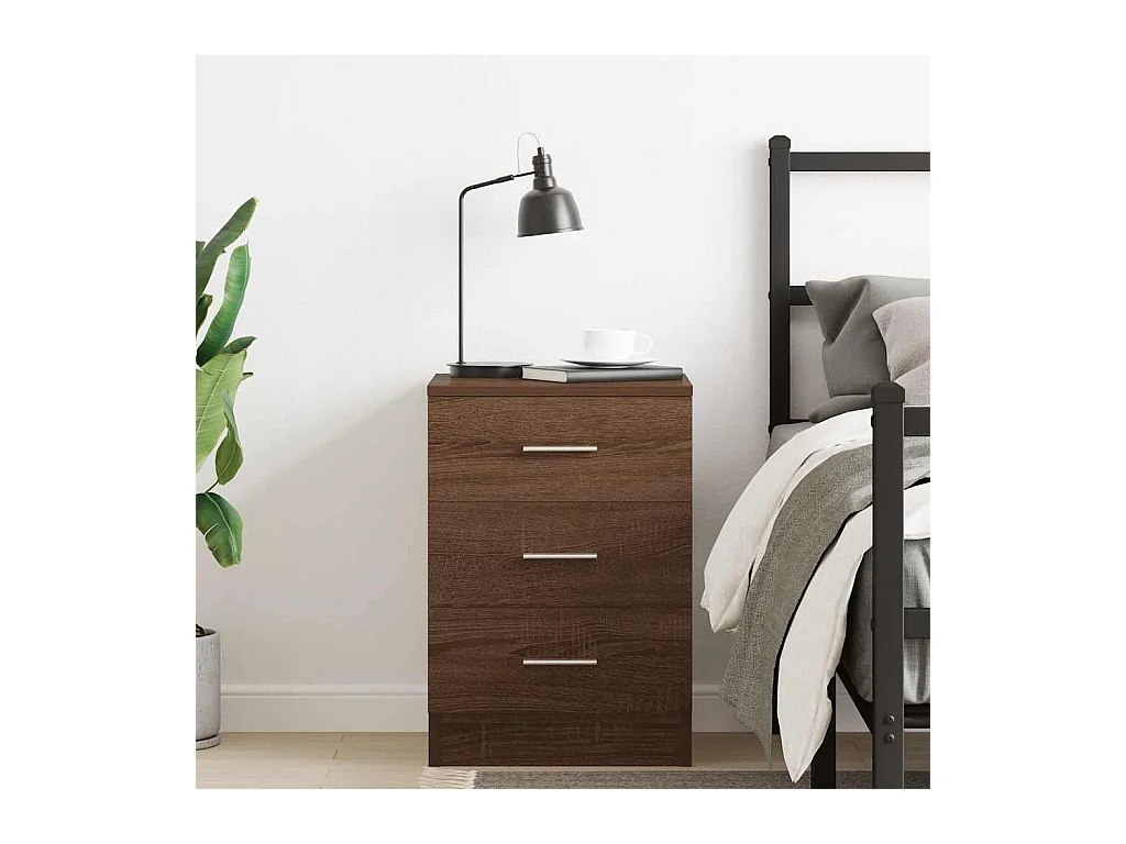 Table de chevet Chêne marron 38x35x56 cm Bois d'ingénierie