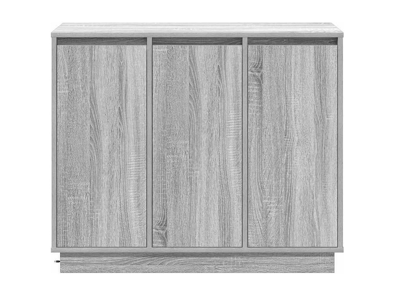Credenza Sonoma Grey 90x32x75 cm con LED in legno ingegnerizzato