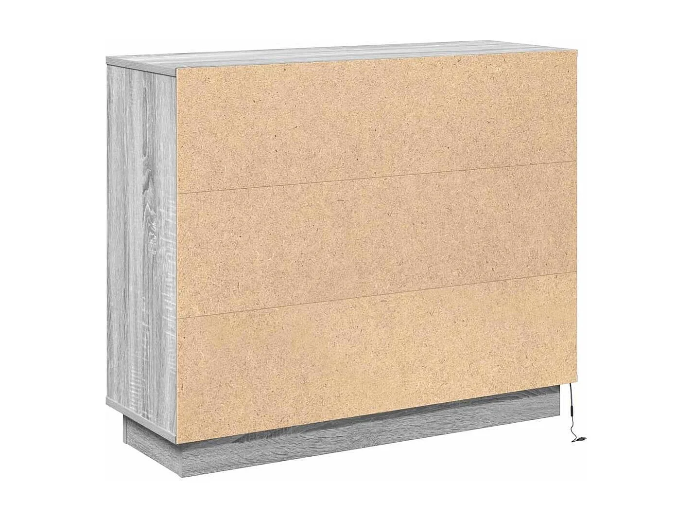 Credenza Sonoma Grey 90x32x75 cm con LED in legno ingegnerizzato