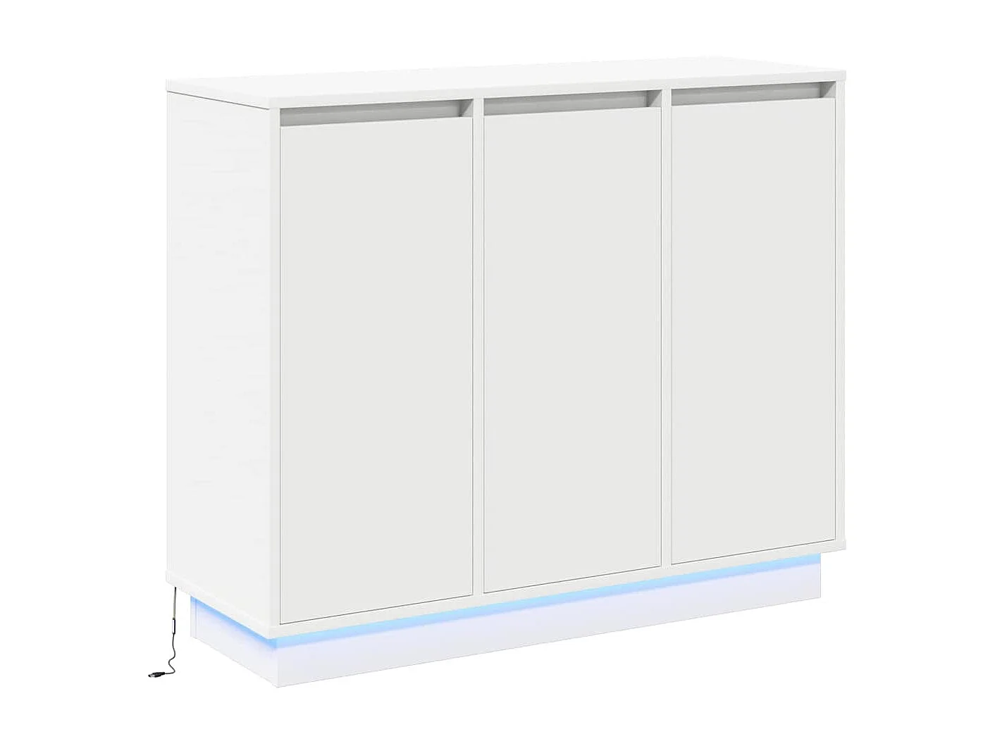 Credenza con LED Bianca 90x32x75 cm in legno ingegnerizzato
