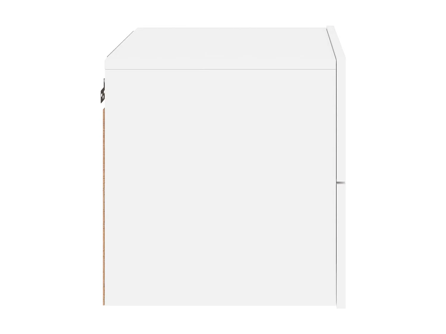 Table de chevet murale avec lumières LED blanc