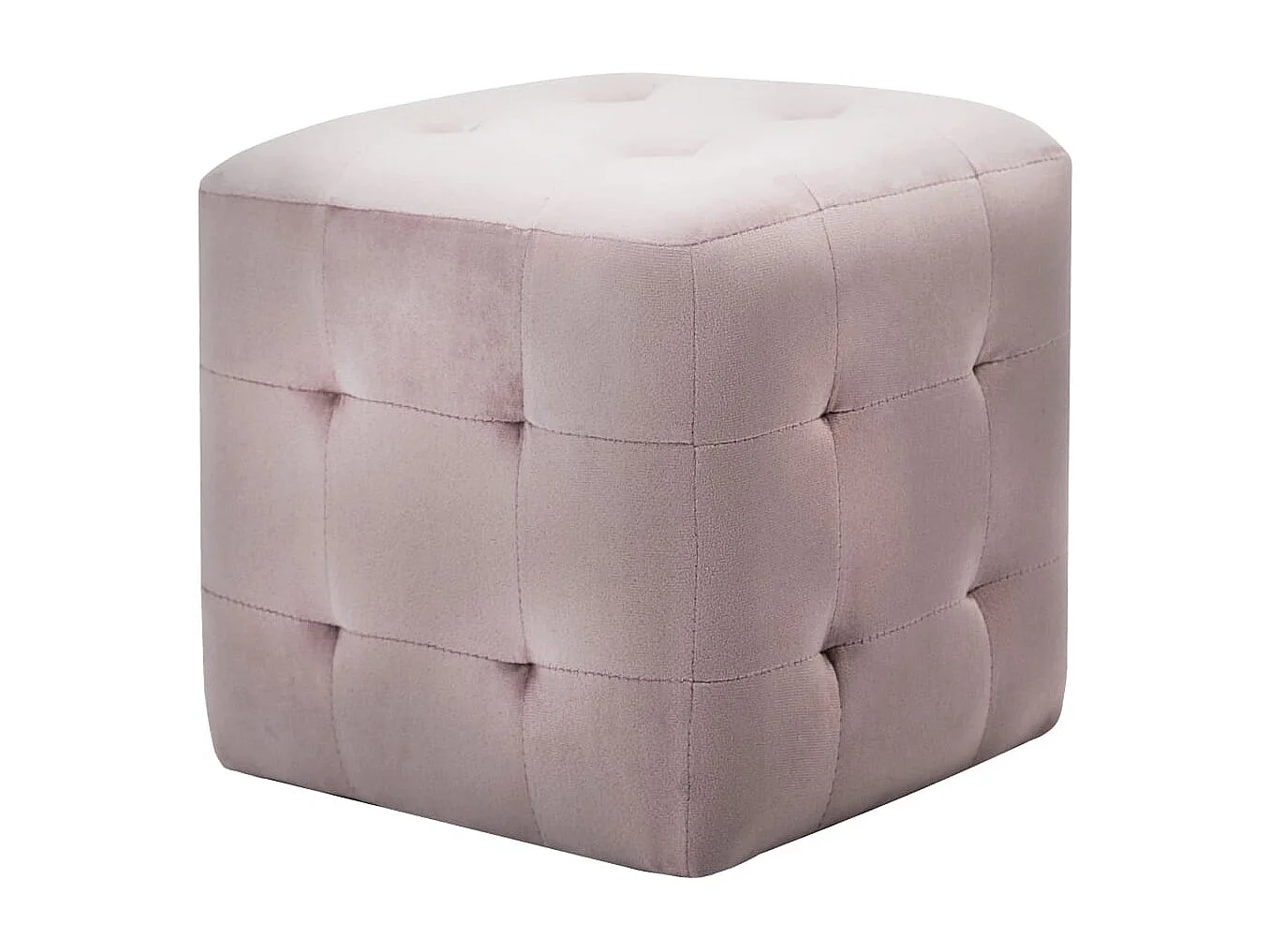Comodini 2 pz Rosa 30x30x30 cm Tessuto velluto