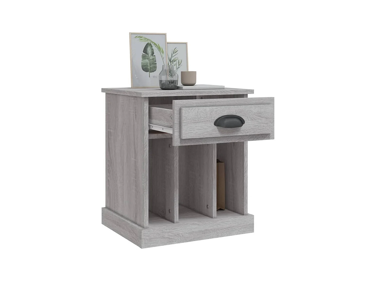 Nachttische 2 Stück Sonomagrau 43x36x50 cm