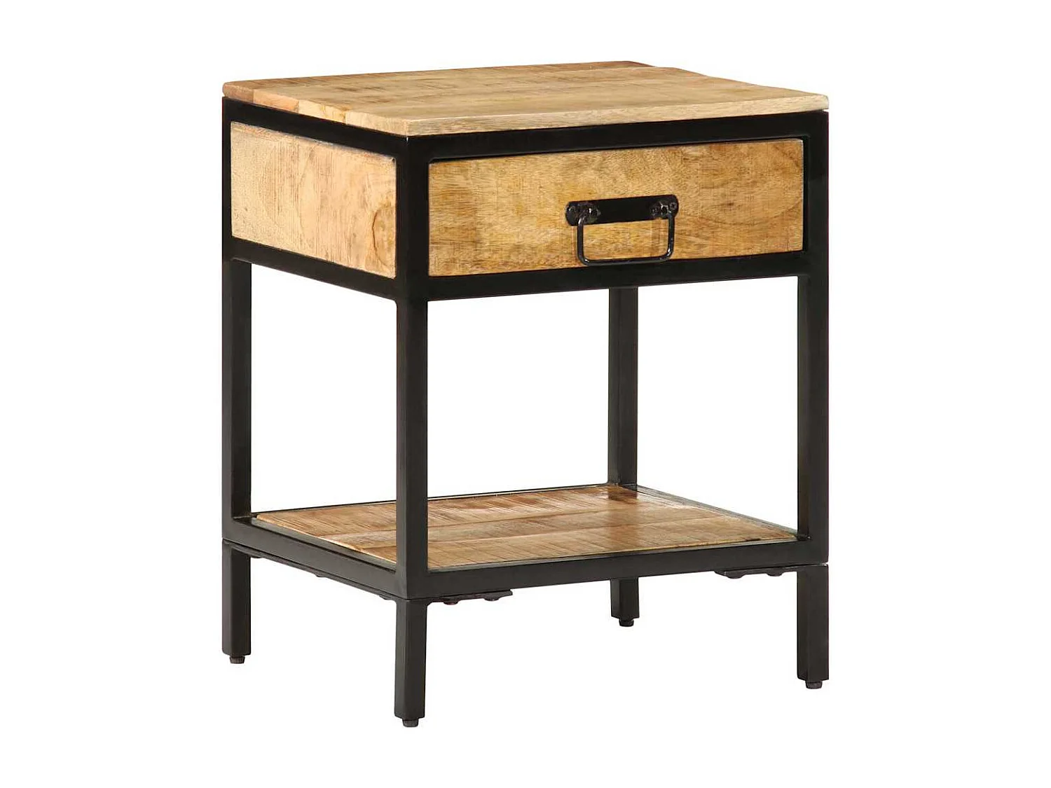 Cabinet de chevet 40x35x50 cm Bois massif de manguier brut