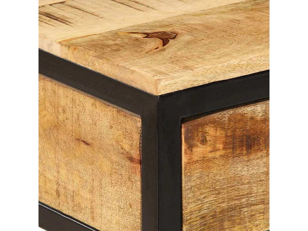 Cabinet de chevet 40x35x50 cm Bois massif de manguier brut
