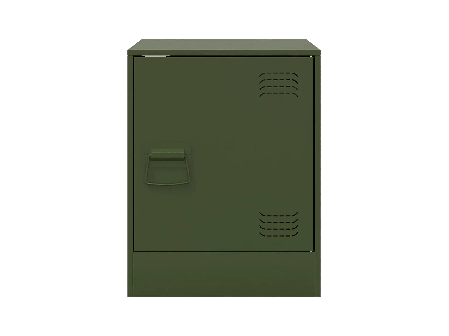 Tables de chevet 2 pcs vert olive 34,5x39x44 cm acier