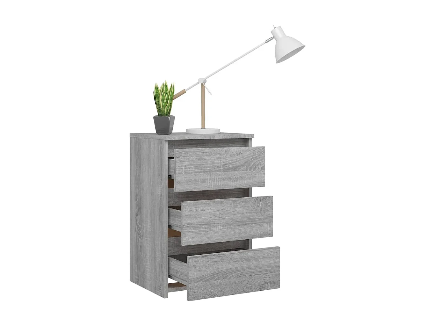 Table de chevet Sonoma gris 40x35x62,5 cm Bois d'ingénierie