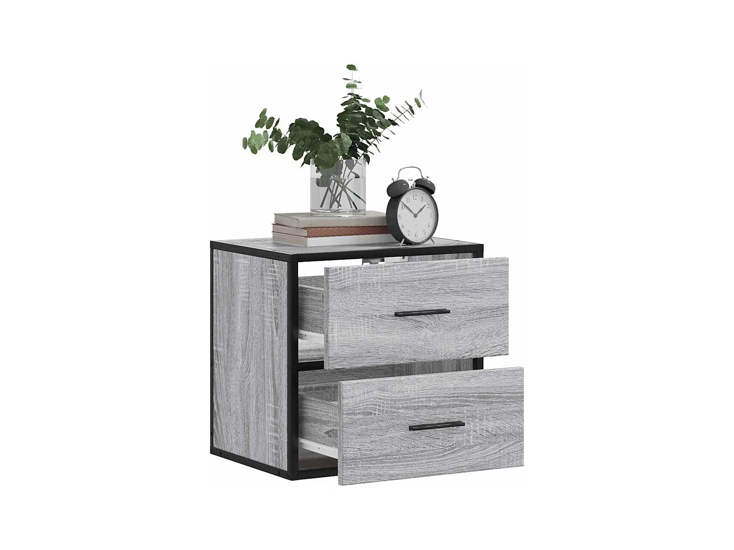Tables de chevet murales 2 pcs sonoma gris 40x31x39,5 cm
