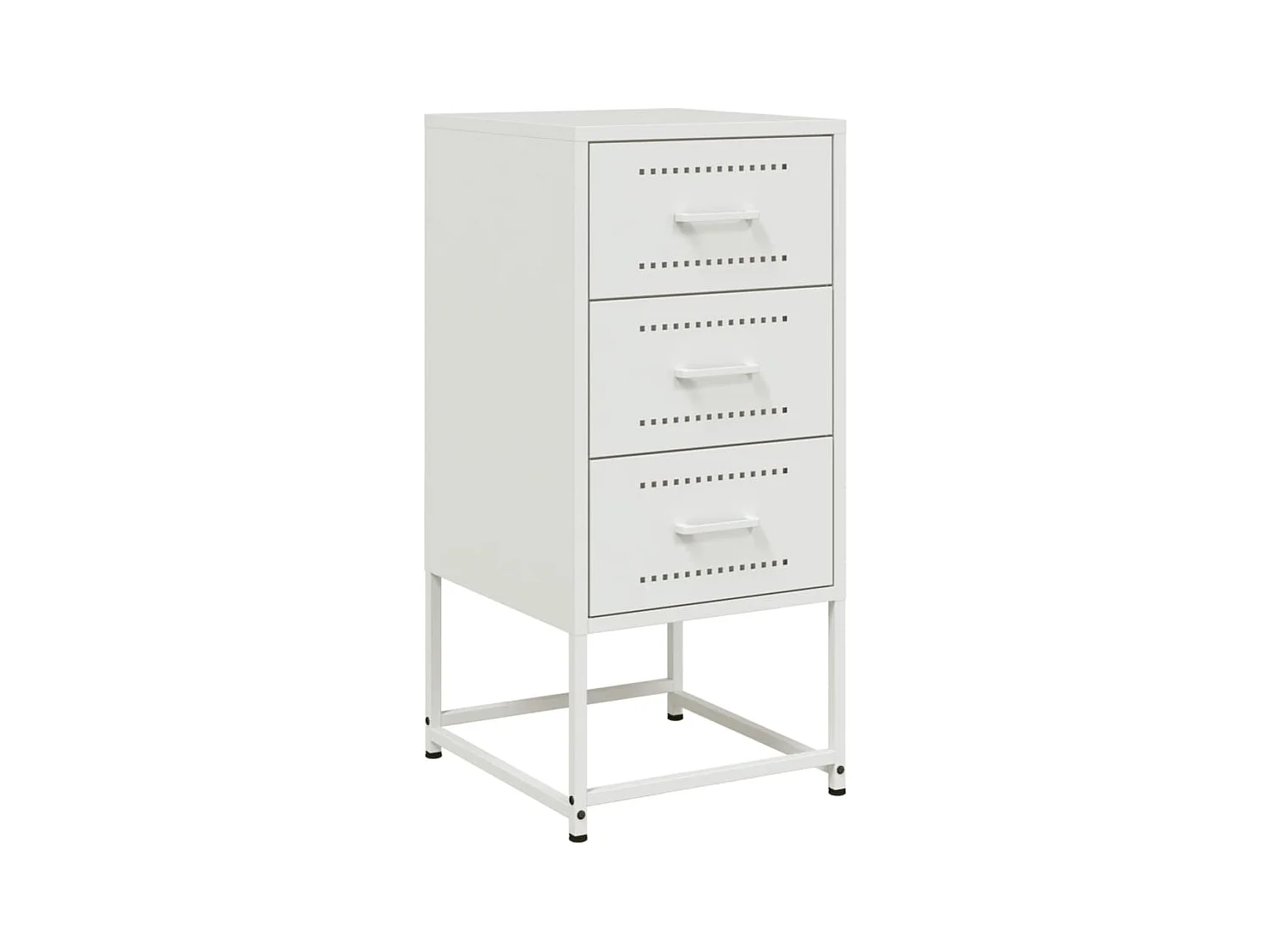 Tables de chevet 2 pcs blanc 36x39x78 cm acier
