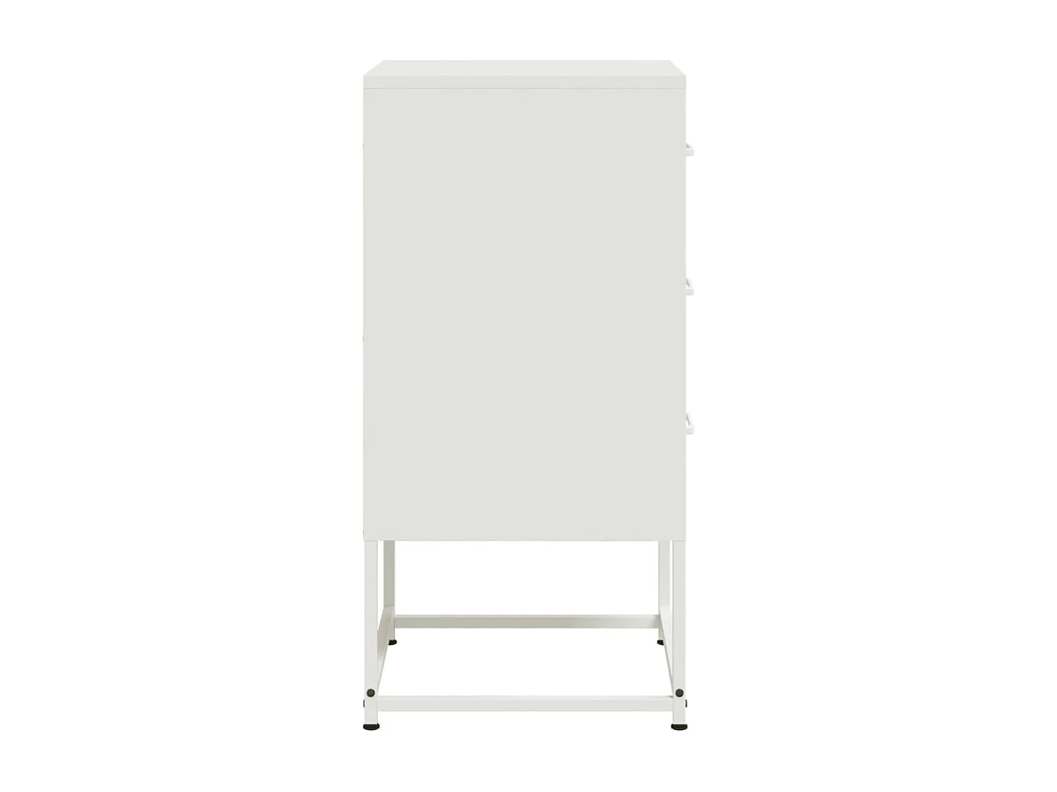 Tables de chevet 2 pcs blanc 36x39x78 cm acier