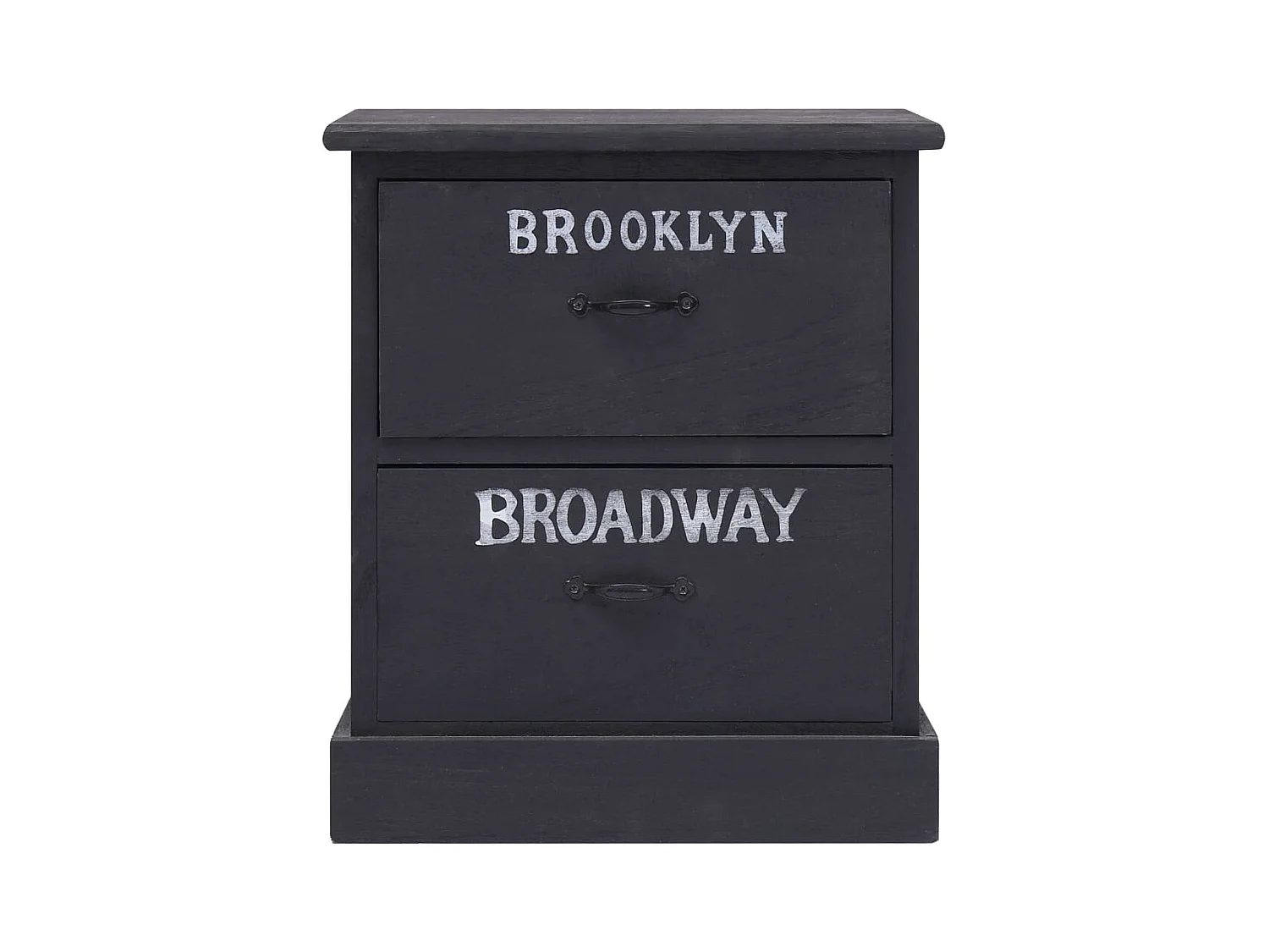 stuks nachtkastjes zwart 38x28x45 cm paulowniahout