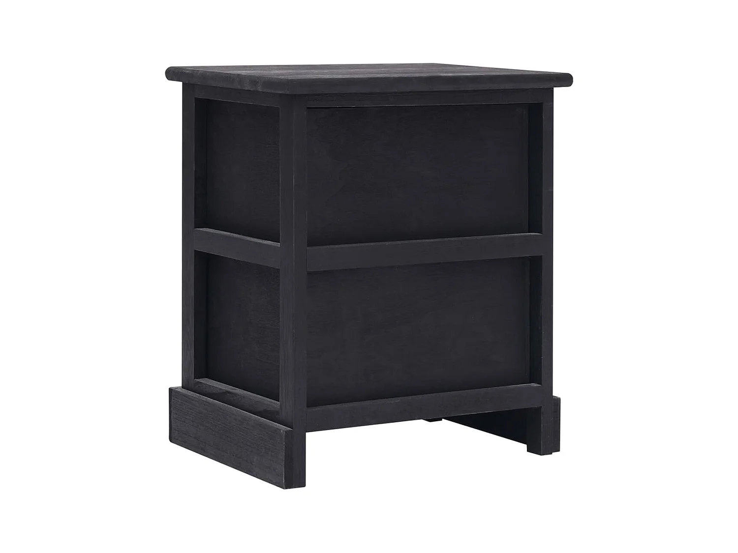 stuks nachtkastjes zwart 38x28x45 cm paulowniahout