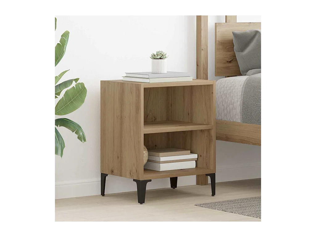 Cabinet de chevet Chêne artisanal 40x30x50 cm Bois reconstitué