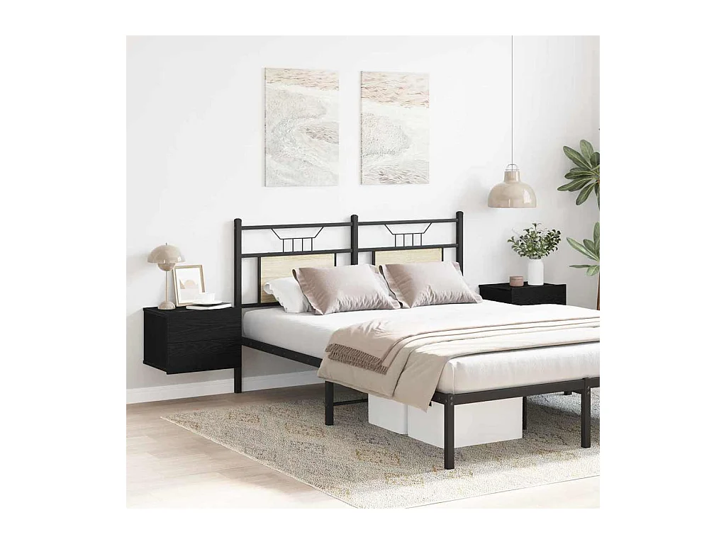 Tables de chevet 2 pcs Chêne noir 40x30x30 cm Bois d'ingénierie