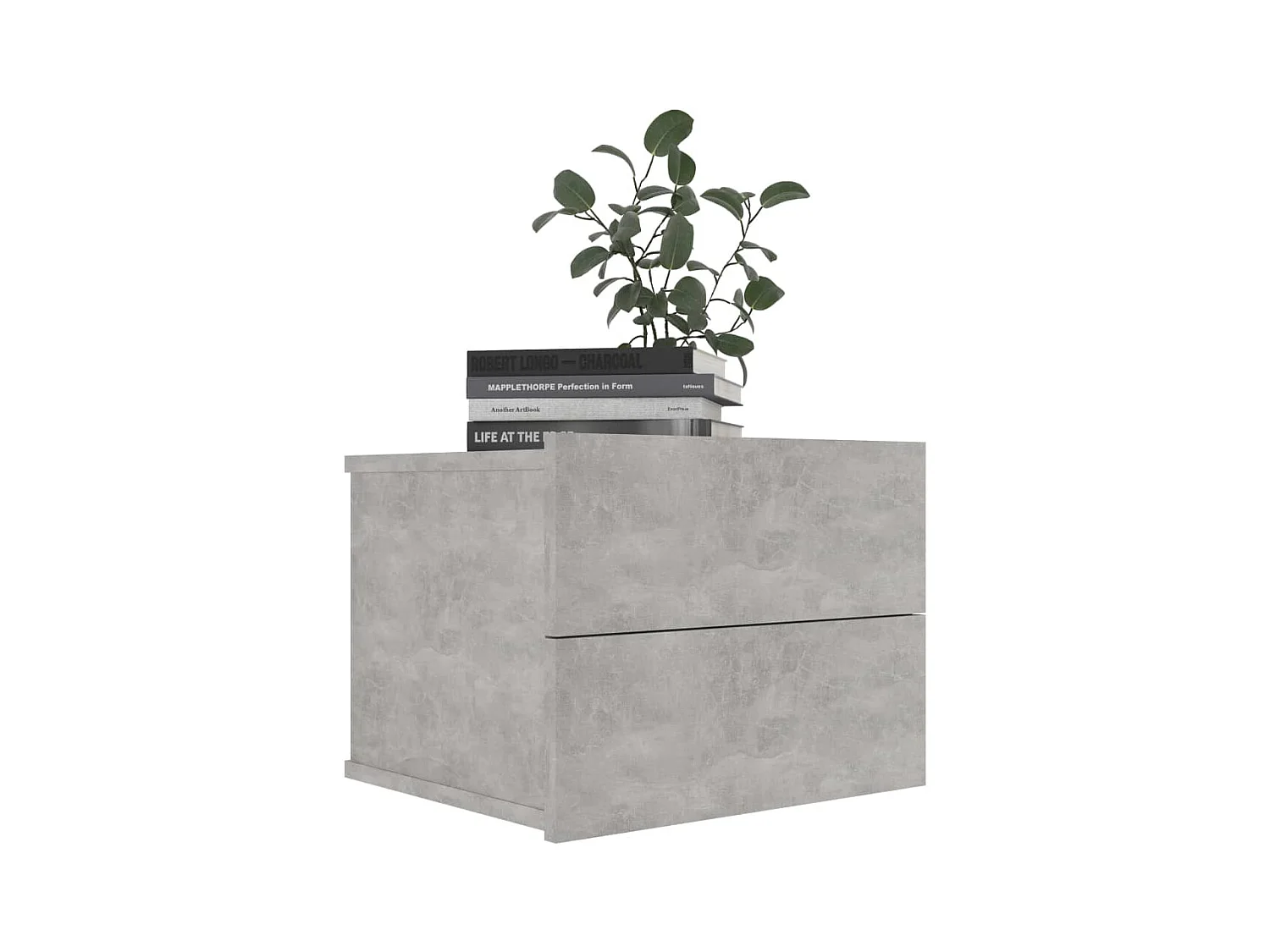 Nachttische 2 Stück Betongrau 40x30x30 cm Holzwerkstoff