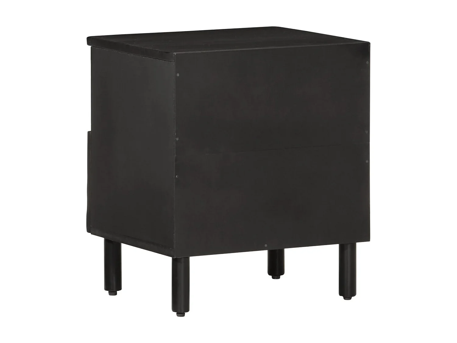 Tables de chevet 2 pcs noir 40x33x46 cm bois de manguier solide